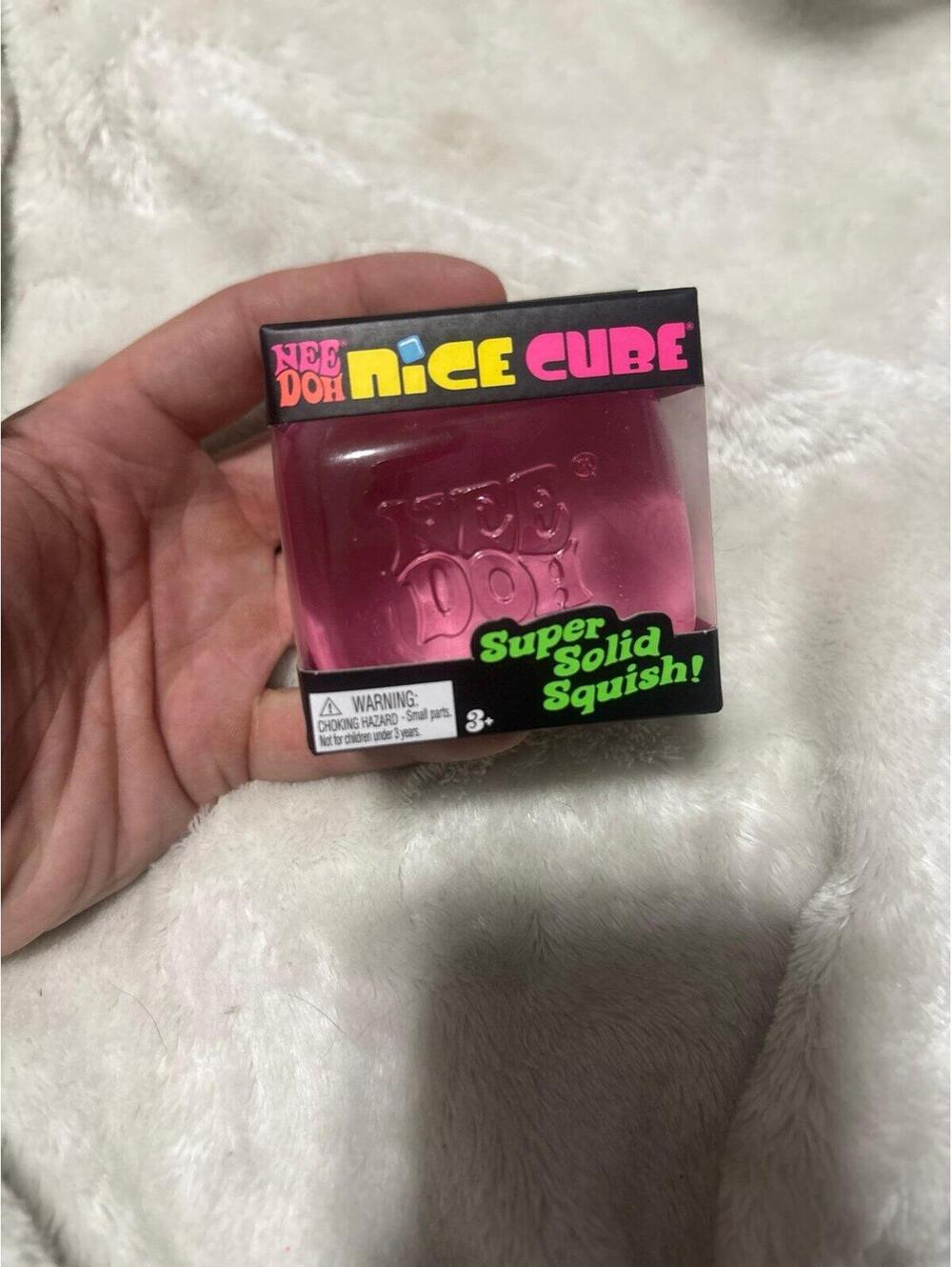 Needoh Nee Doh Authentic Nice Cube Squishy Sensory Toy New Sealed Pink